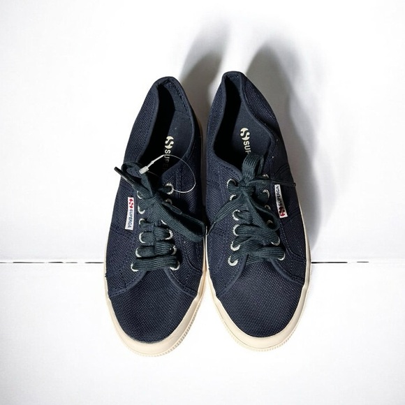 🌻NEW NWOT SUPERGA 2750 Cotu Navy Classic Sneakers | Size 39.5 or US 8.5 - Picture 7 of 12